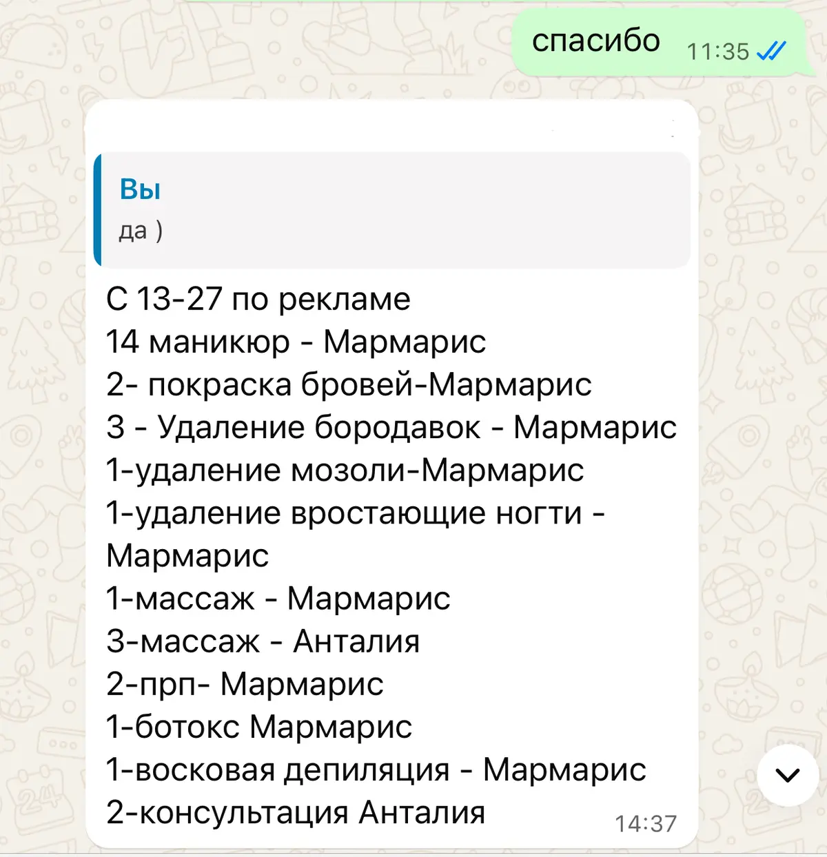 31 продажа за 2 недели рекламы